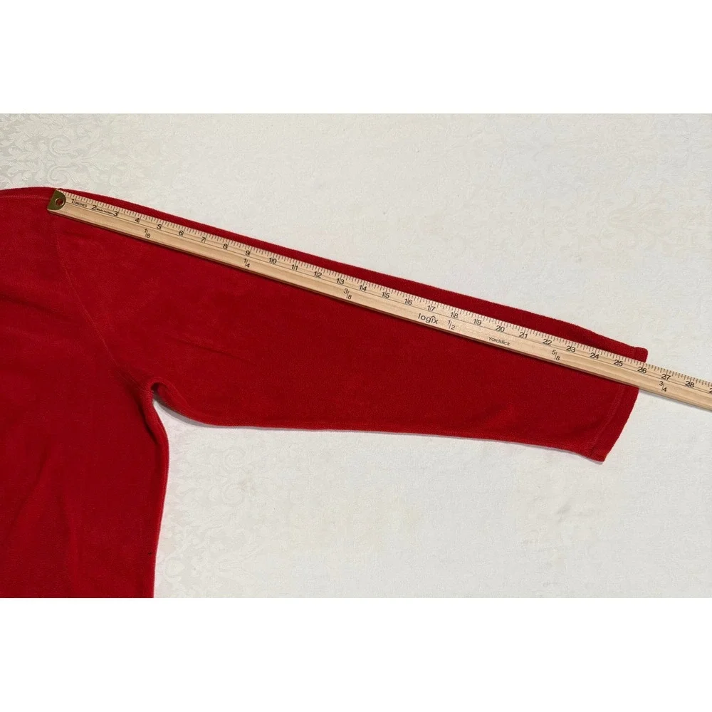 The North Face Fleece Pullover Jacket Mens XL Red Lightweight 1/4 Zip Polartec